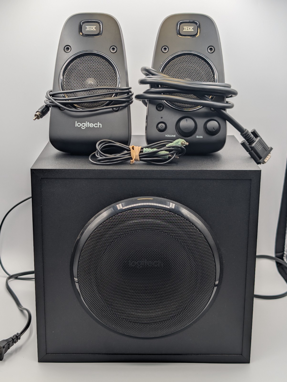 Logitech - Z623 2.1 THX Certified Speaker System w/ Subwoofer for PC - Black EUC
