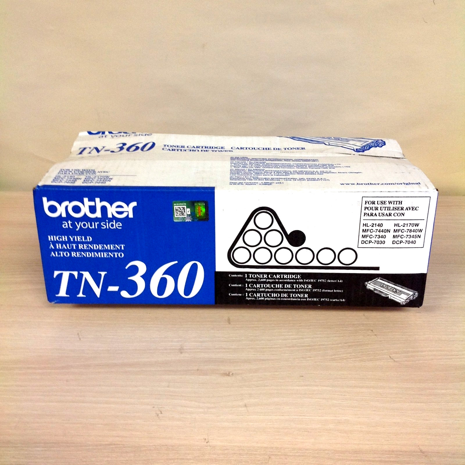 GENUINE Brother TN-360 TN360 BLACK Toner High Yield Sealed Box NEW 11/18/2025