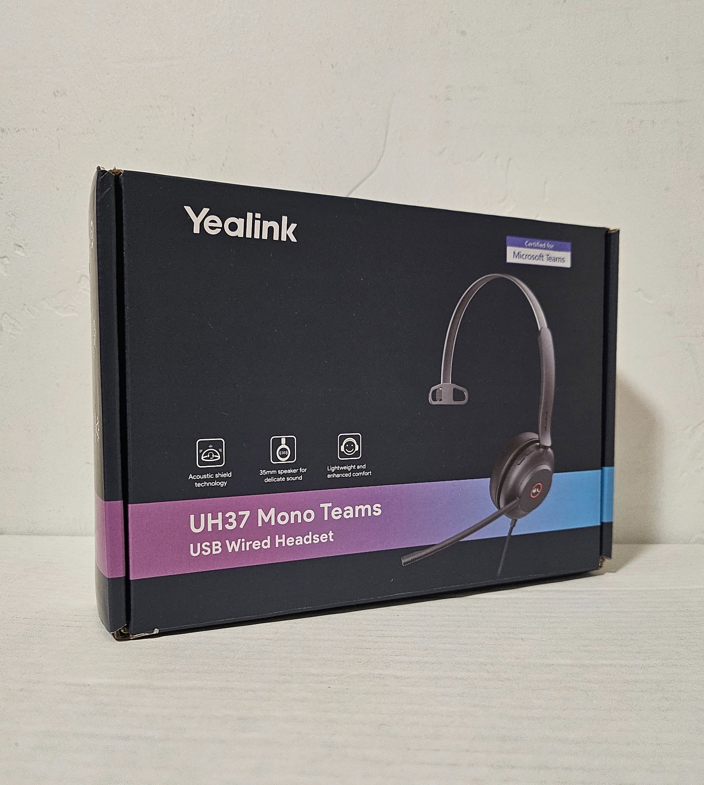 Yealink UH37 Mono Teams USB-C/A Wired Headset (1308142) - New