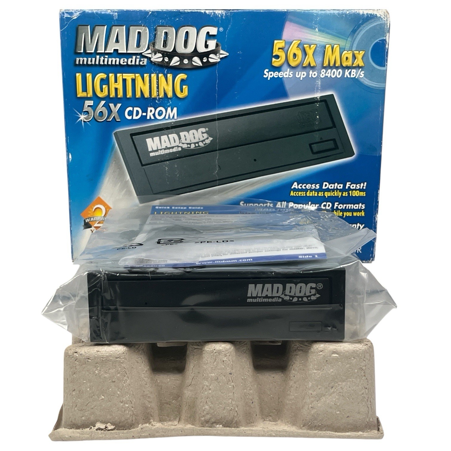 Mad Dog Multimedia 56X CD-ROM IDE Drive MD-ED56R Vintage PC NOS