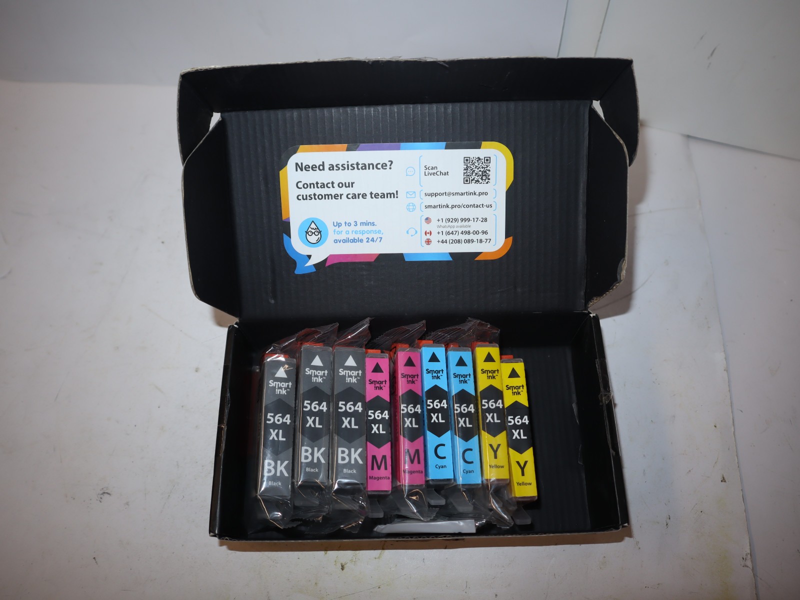 9 Pack Smart Printer Ink Cartridges For HP 564XL (Black, Yellow, Magenta, Cyan)