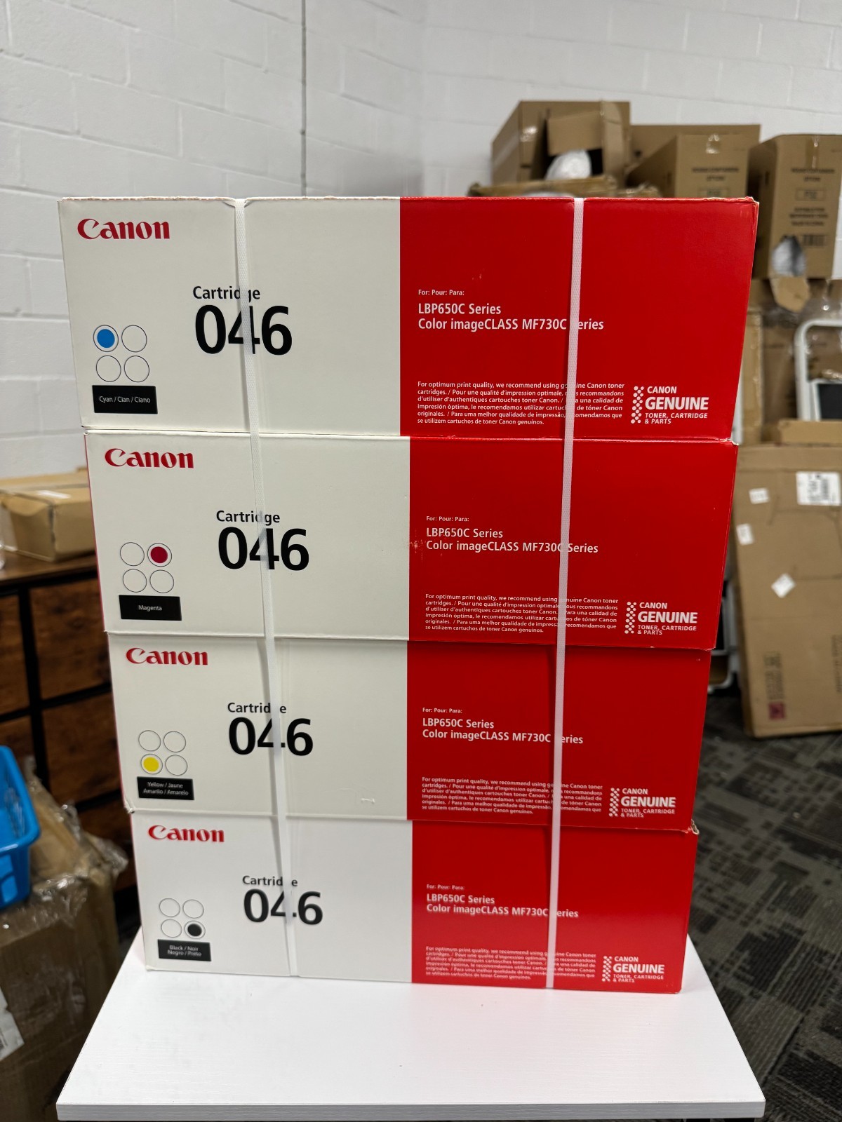 Canon 046 Black High Yield, 046 Cyan/Magenta/Yellow Standard Yield Toner Set