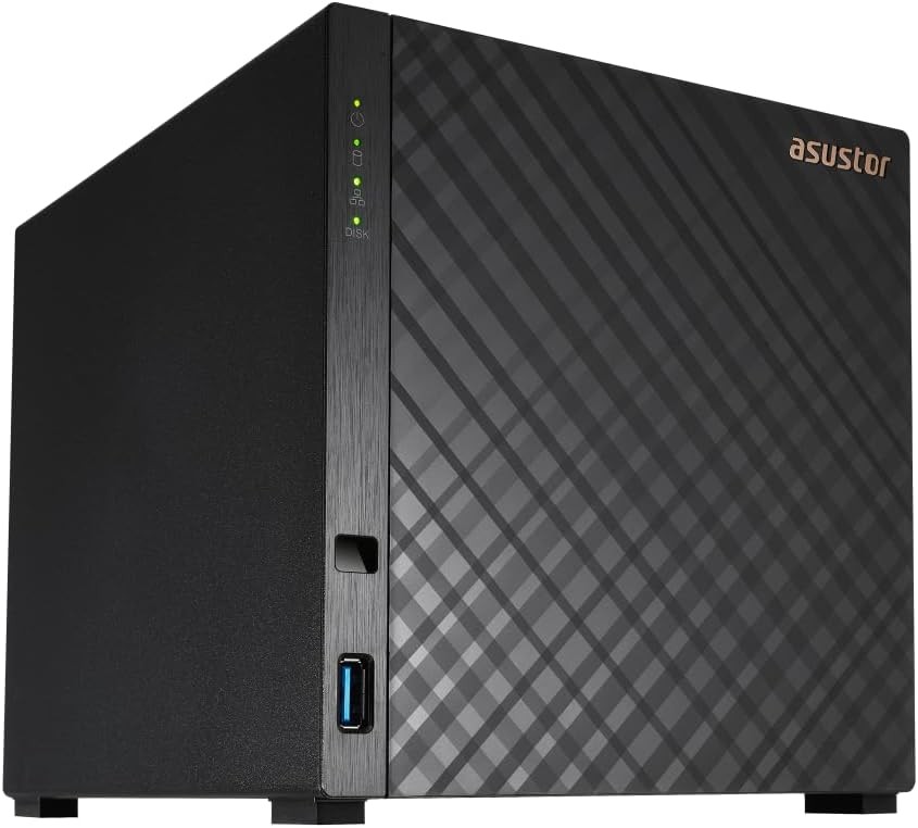 Asustor Drivestor 4 Gen 2 ,4 Bay NAS Quad-Core 1.7GHz CPU 2.5GbE Port (Diskless)