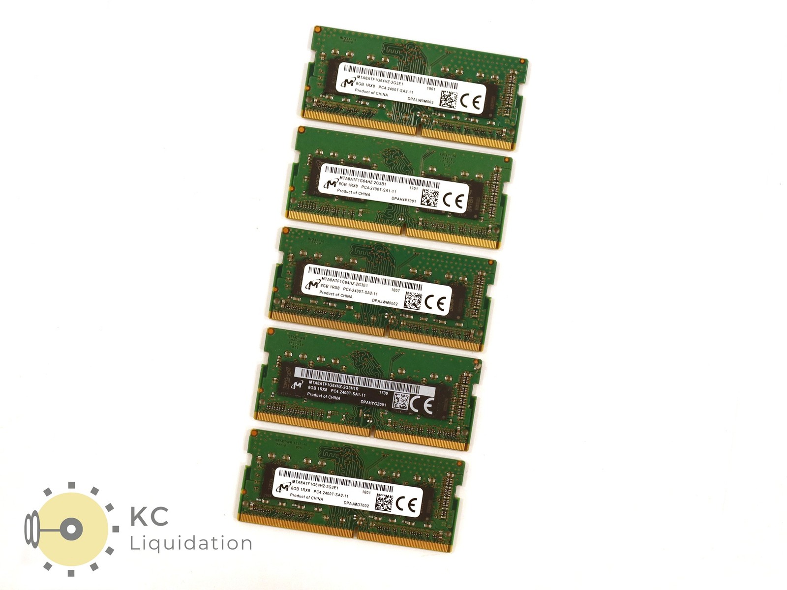 Micron Lot (5x8GB) DDR4 PC4-2400T 1Rx8 SODIMM RAM Memory