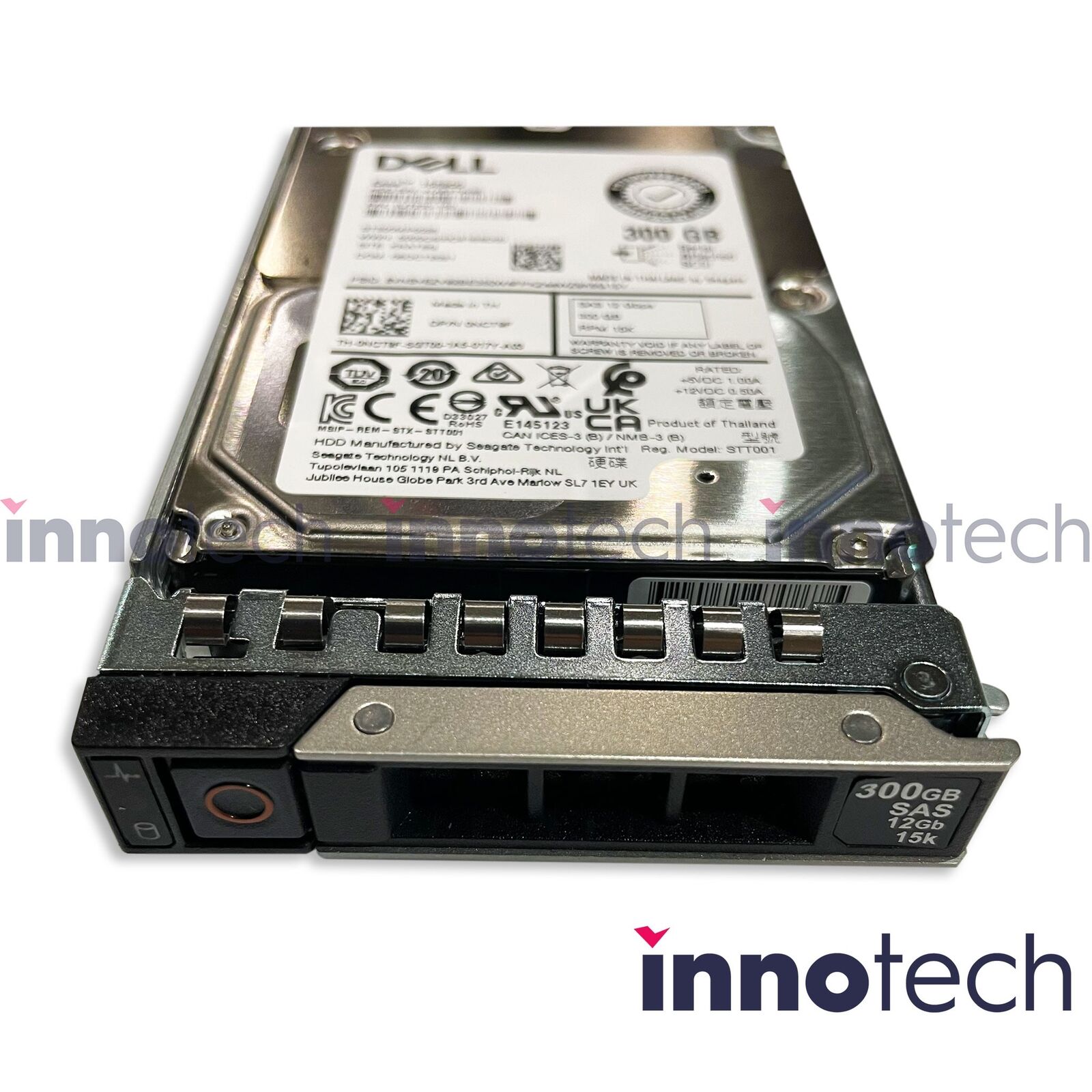 Dell 400-ATII 300GB 15K RPM SAS 12Gbps 512n 2.5in Hot-plug Hard Drive New Sealed
