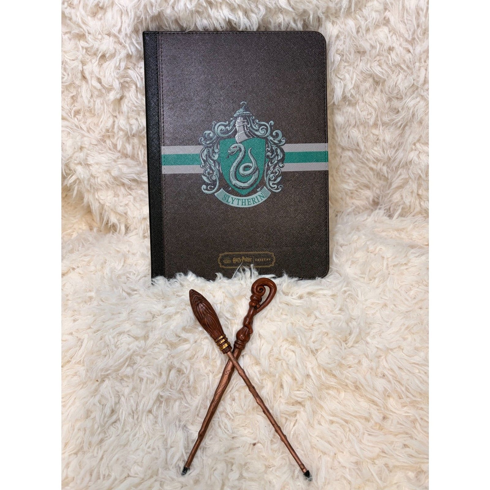 CASETiFY Harry Potter Slytherin iPad Folio Case + 2 Wand Stylus Pens Bundle