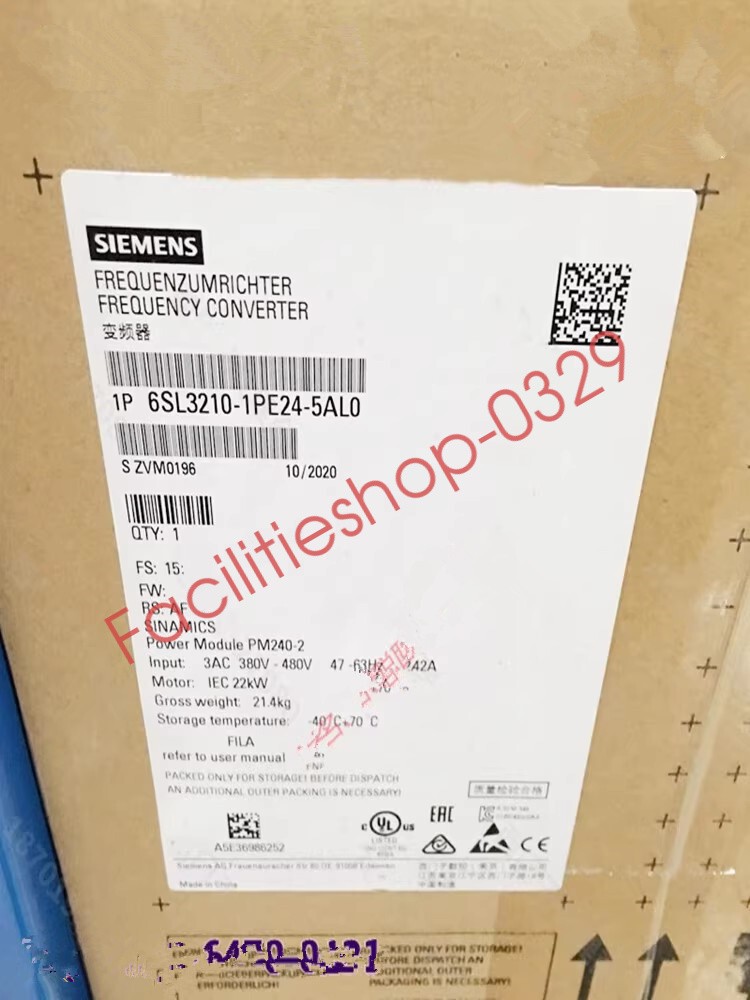 1PCS New Siemens 6SL3 210-1PE24-5AL0 6SL3210-1PE24-5AL0 In Box DHL/FedEx