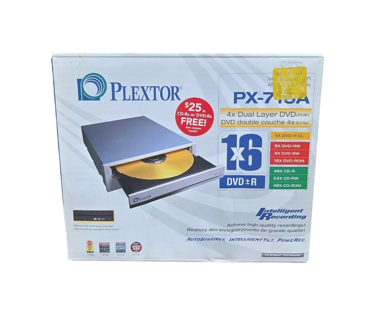 Plextor 4X Dual Layer 8.5GB DVD + R Drive PX-716A *NEW IN BOX*