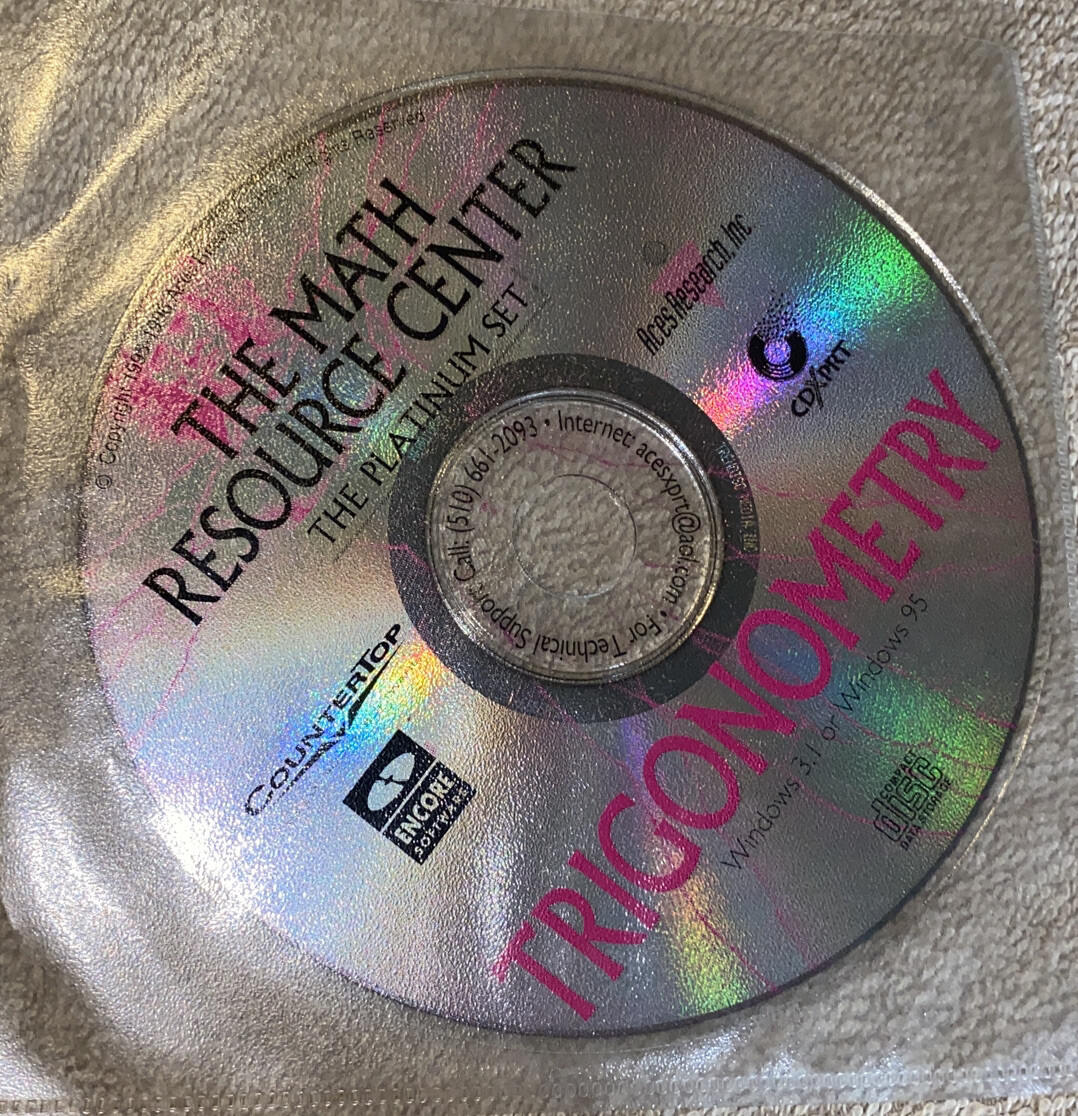 The Math Resource Center - Trigonometry  - CD-ROM encore software 