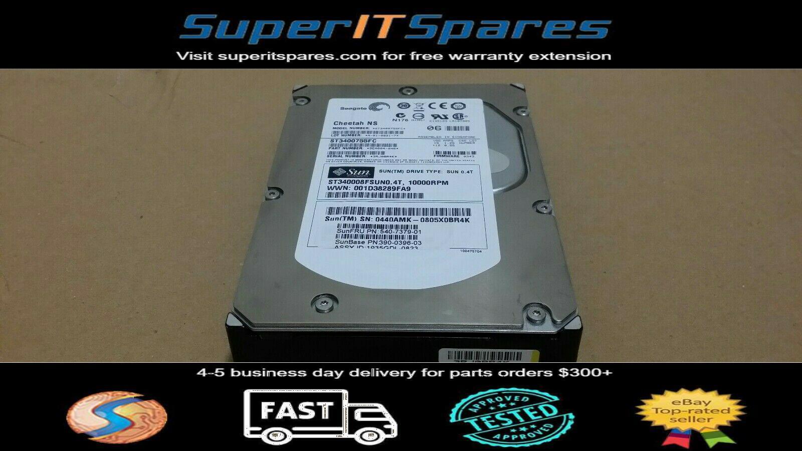 Sun 400GB 10000 RPM FC 4Gbps 16MB Cache 3.5-in inc. tray