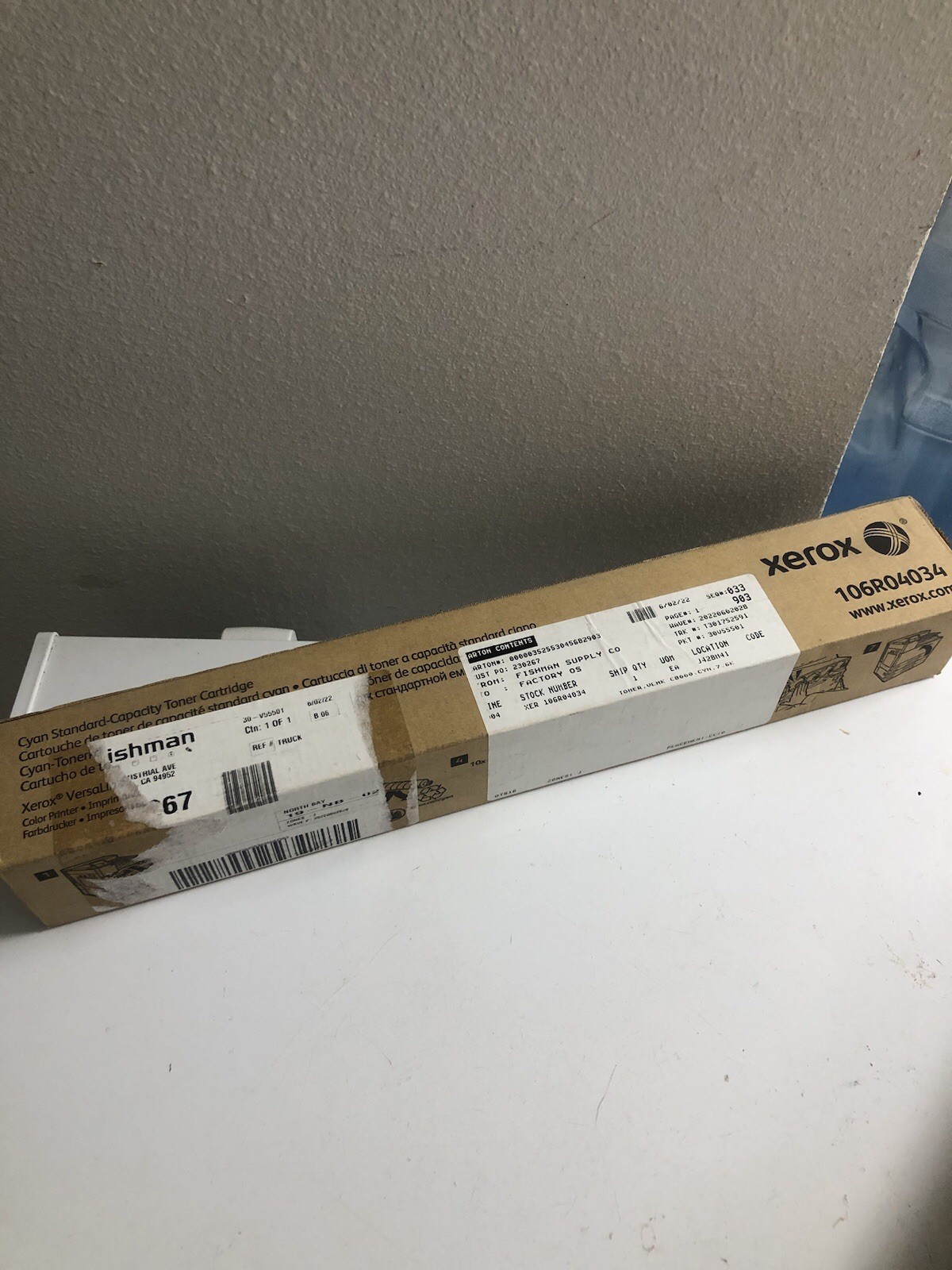Genuine Xerox 106R04034 Cyan Standard Toner - Sealed 