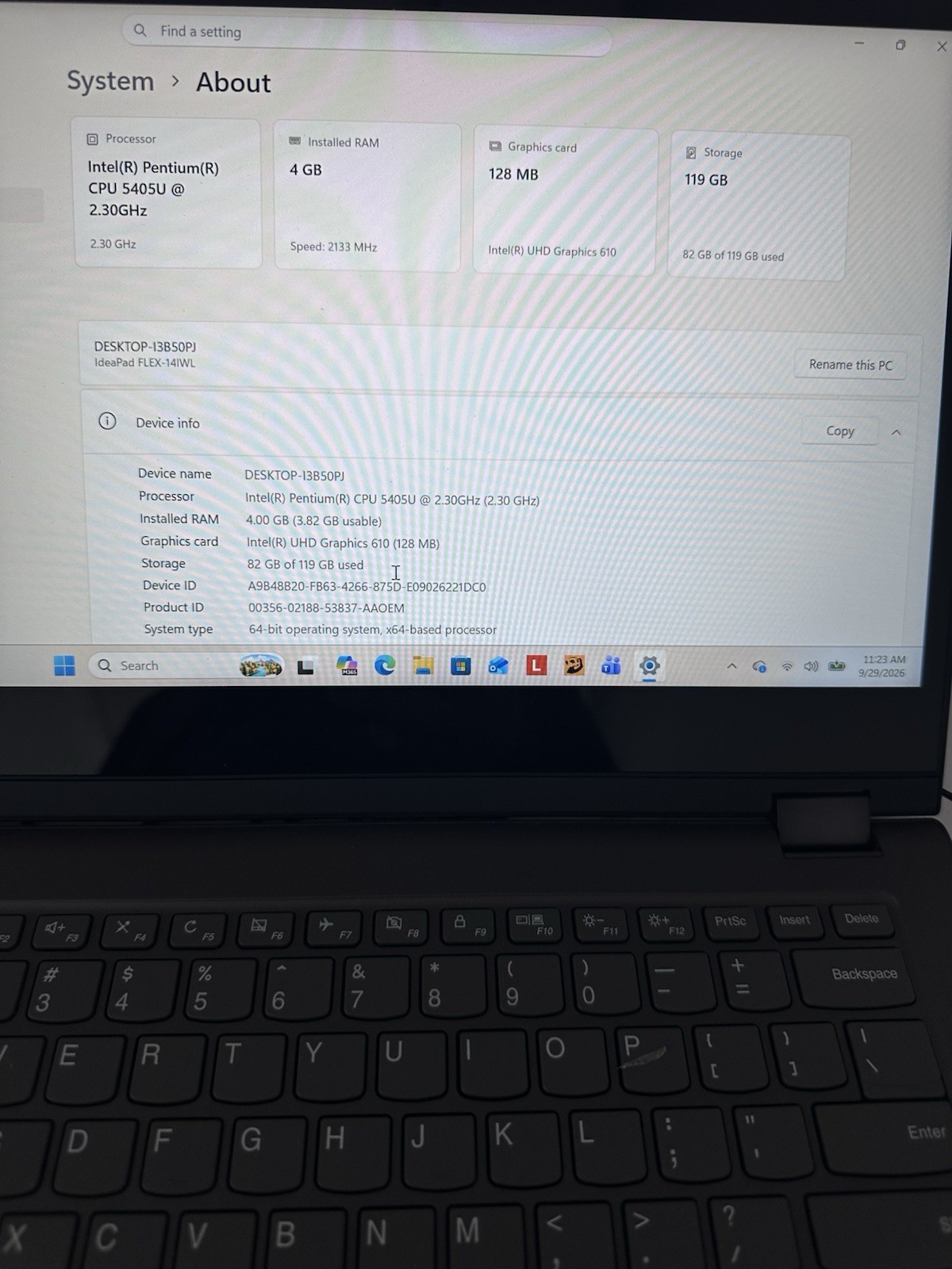 Lenovo 81SQ000SUS Flex 14 14" FHD Touchscreen Gold 5405U 2.3GHz 4GB RAM 128GB