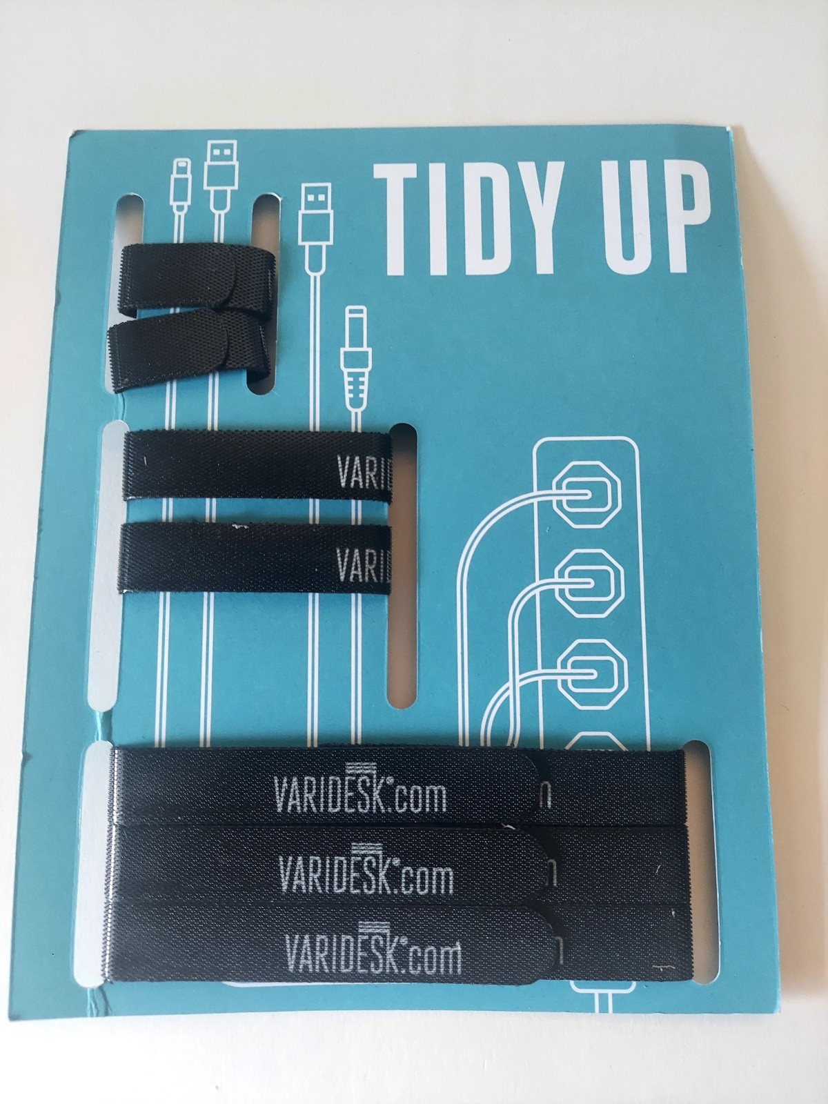 Varidesk.com Cable Ties Management Hook & Loop Lot Of 4: 4", 6" & 12" wraps