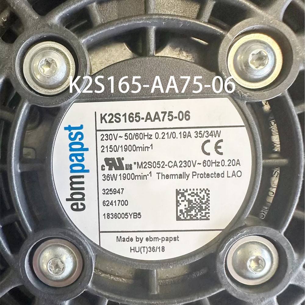 New Ebm-paps Durable Axial flow Filter fan 230VAC 35/34W 2150RPM K2S165-AA75-06
