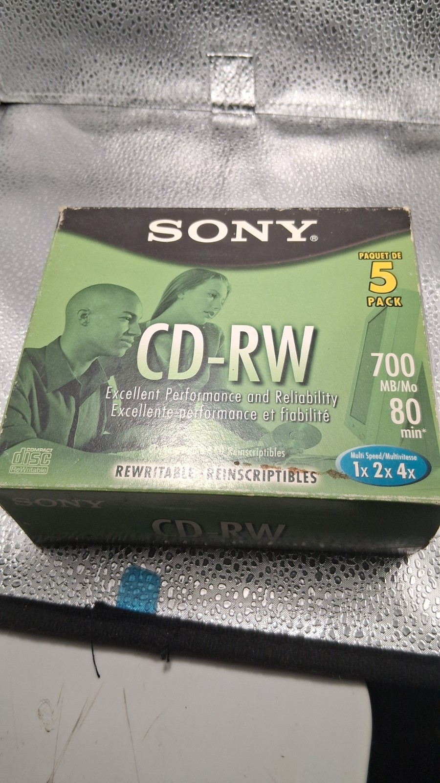 Sony CD-RW Rewritable Discs 700MB 80min 4x 5-Pack Jewel Case CDRW700L