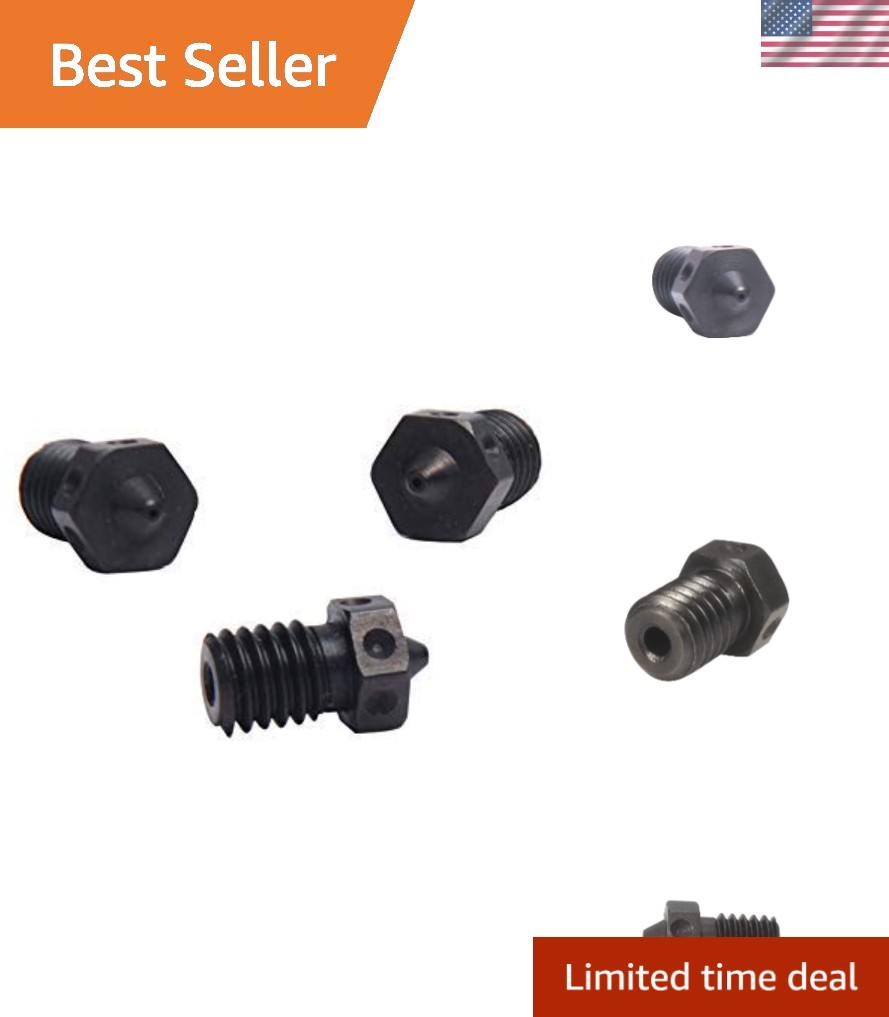 4pcs Hardened Steel Nozzles V6 Nozzle 0.4mm Compatible with V6 Hotend Prusa i...