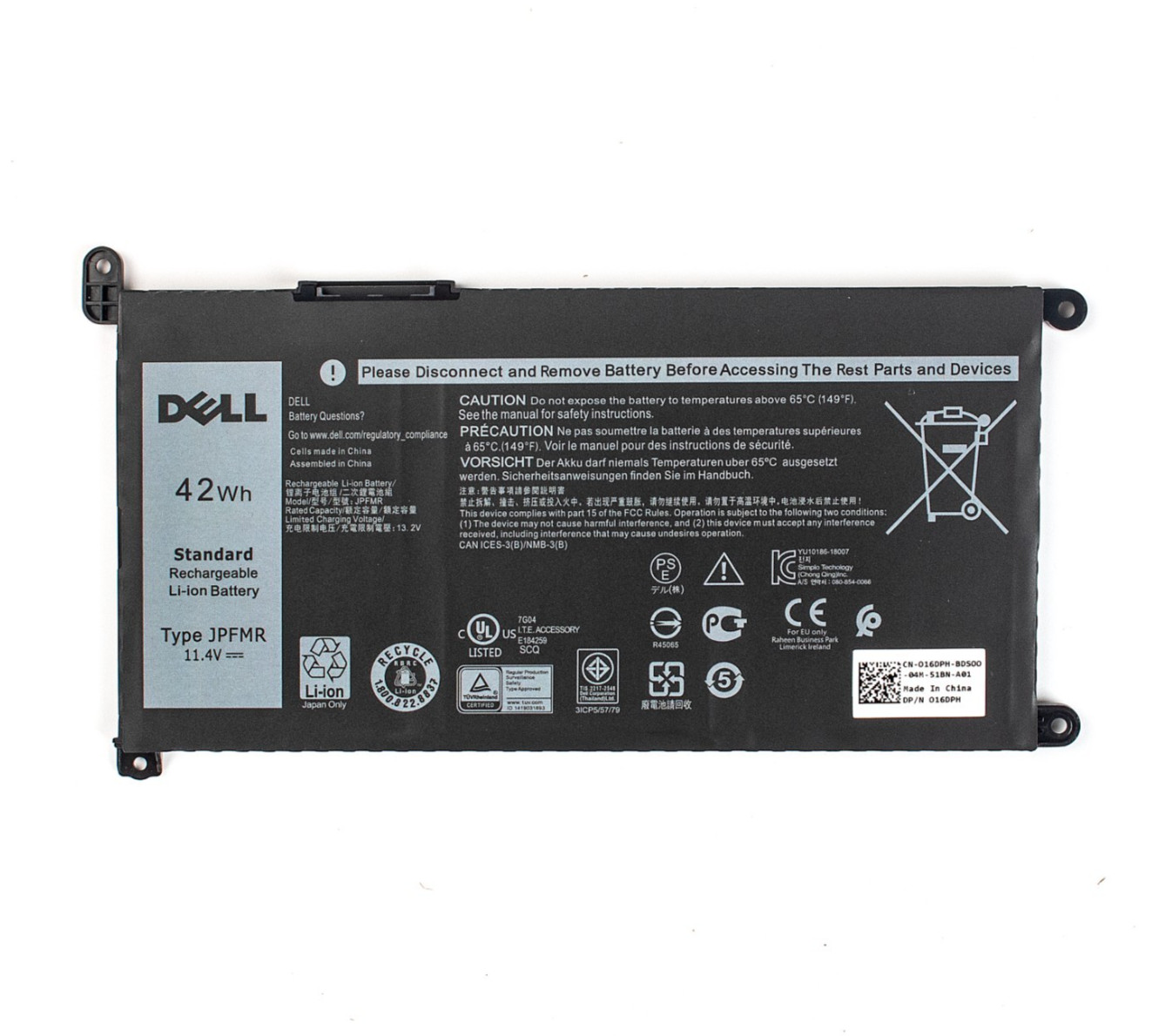 OEM JPFMR 42Wh Genuine Battery For Dell Chromebook 3100 3400 5488 5493 5593