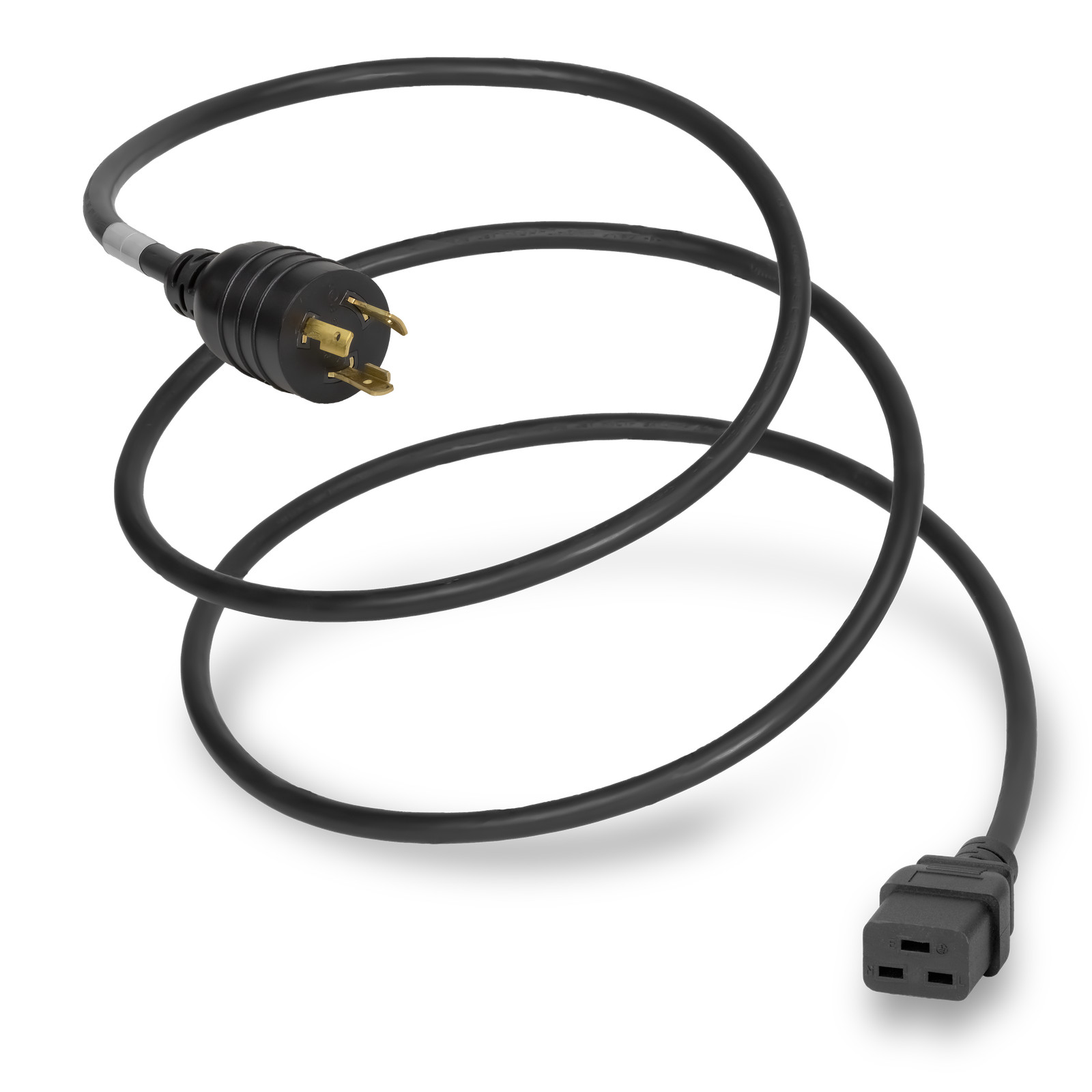 10 Pack of L6-20P to C19 20A 250V 12/3 SJT Power Cord - Black - 6ft