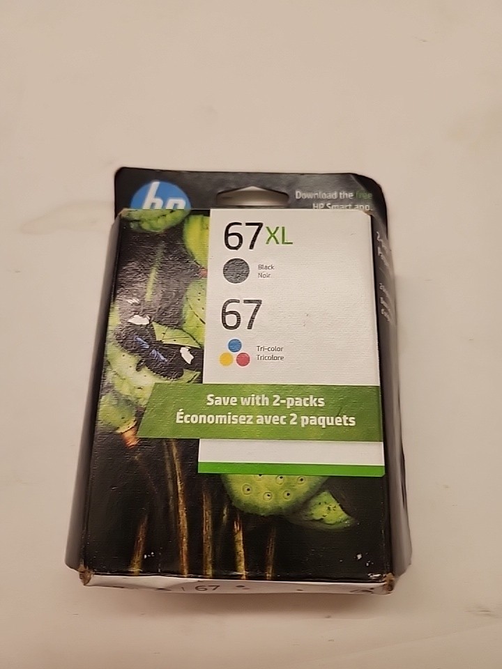 New HP 67XL 67 Original Ink Cartridges April 2024 In Original Box