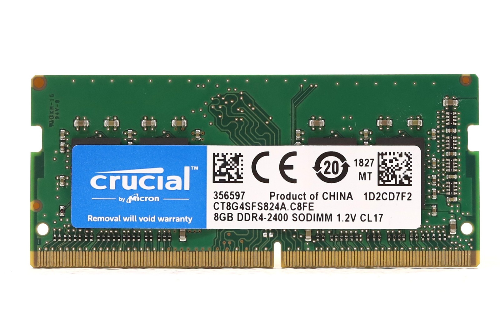 Crucial 8GB 1Rx8 PC4-19200 DDR4-2400MHz Laptop Memory P/N: CT8G4SFS824A.C8FE