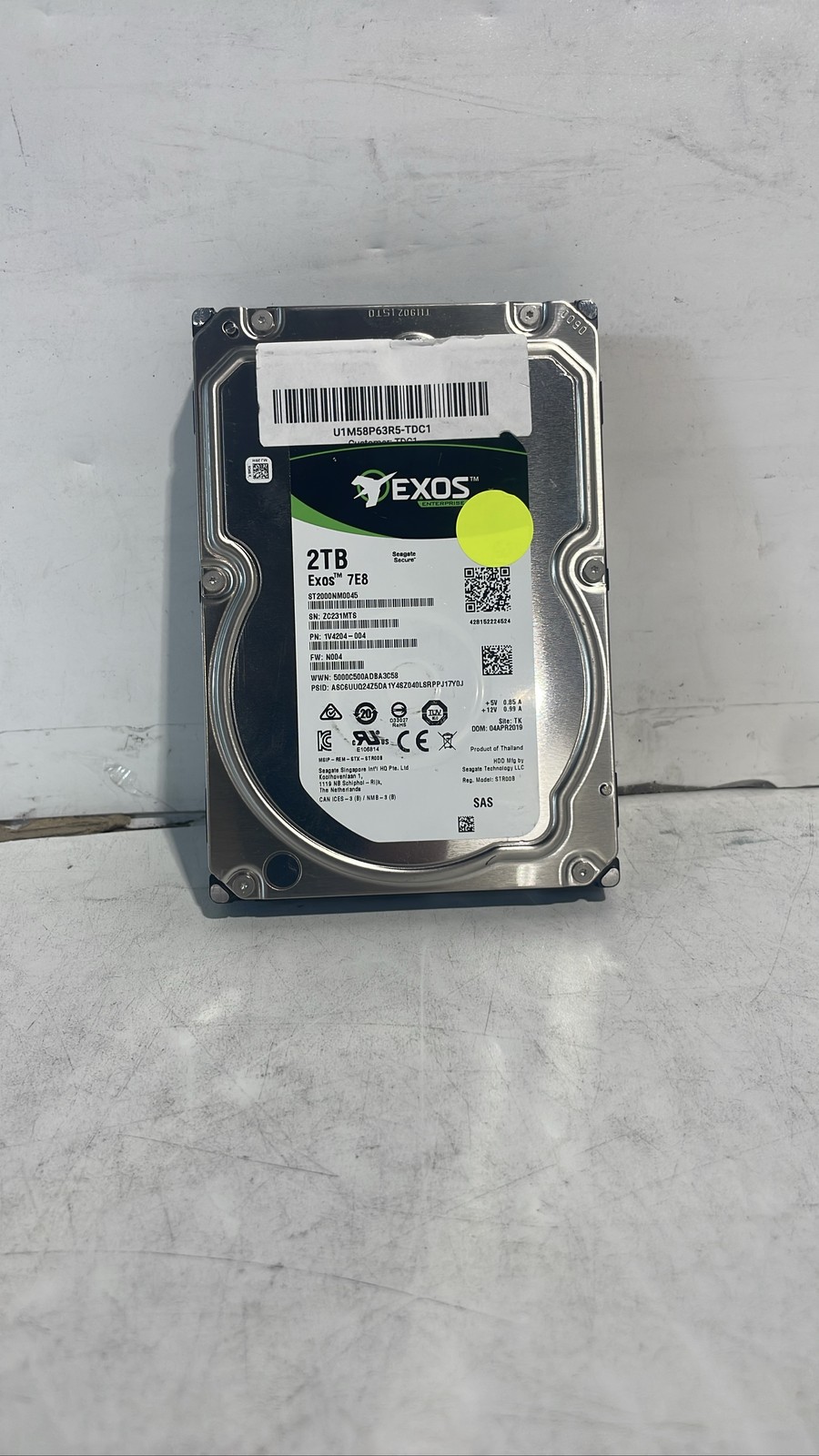 Seagate Exos 7E8 ST2000NM0045 2TB PN 1V4204-004 3.5" SAS 12Gbps Server HDD