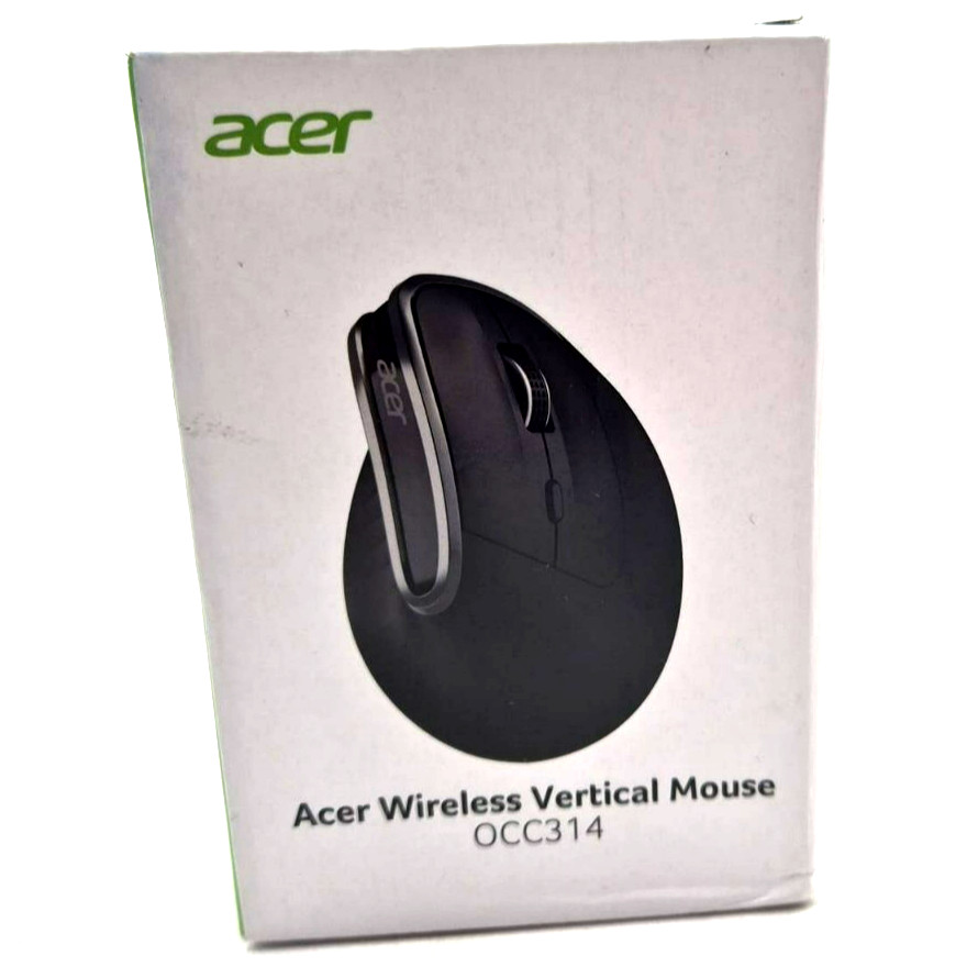 Acer Wireless Vertical Mouse OCC314 Ergonomic Rechargeable Black Mouse