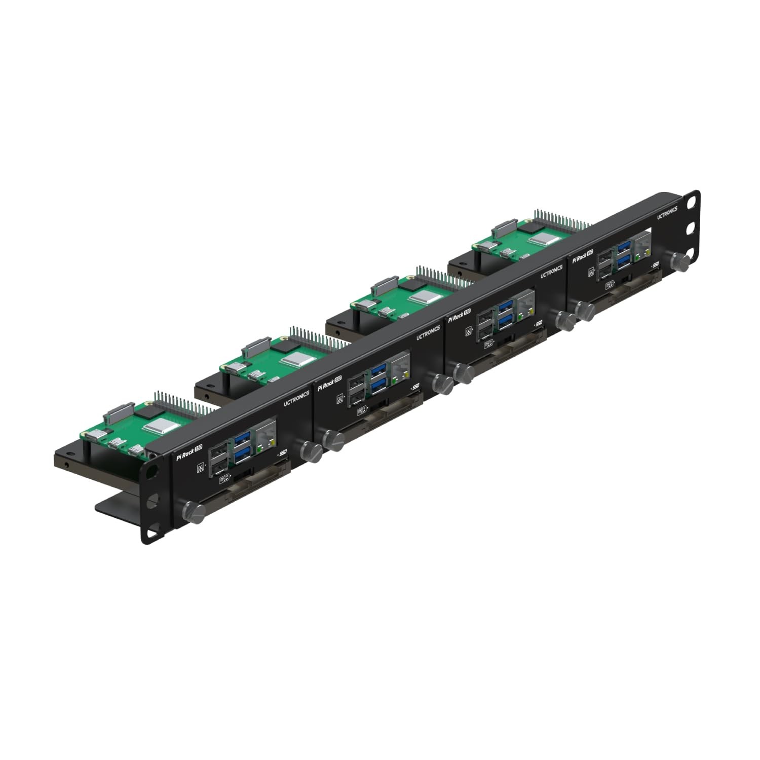 UCTRONICS 19” 1U Rack Mount for Raspberry Pi with SSD Mounting Brackets, Thum...