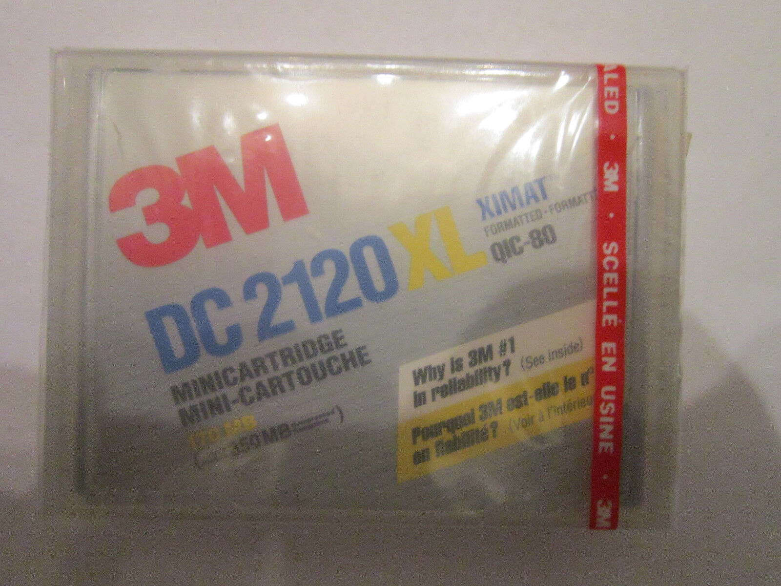 3M Mini Data Cartridge DC-2120XL 170mb  SHIPS FREE