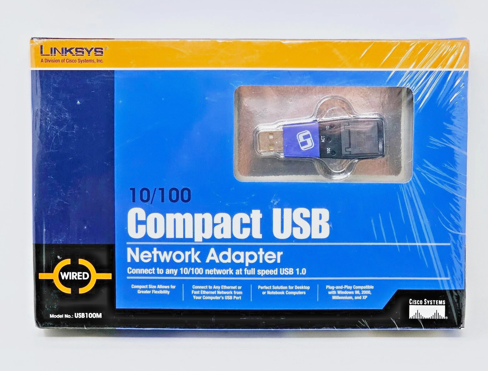 Linksys 10/100 Compact USB Network Adapter Brand Model USB 100m New Sealed