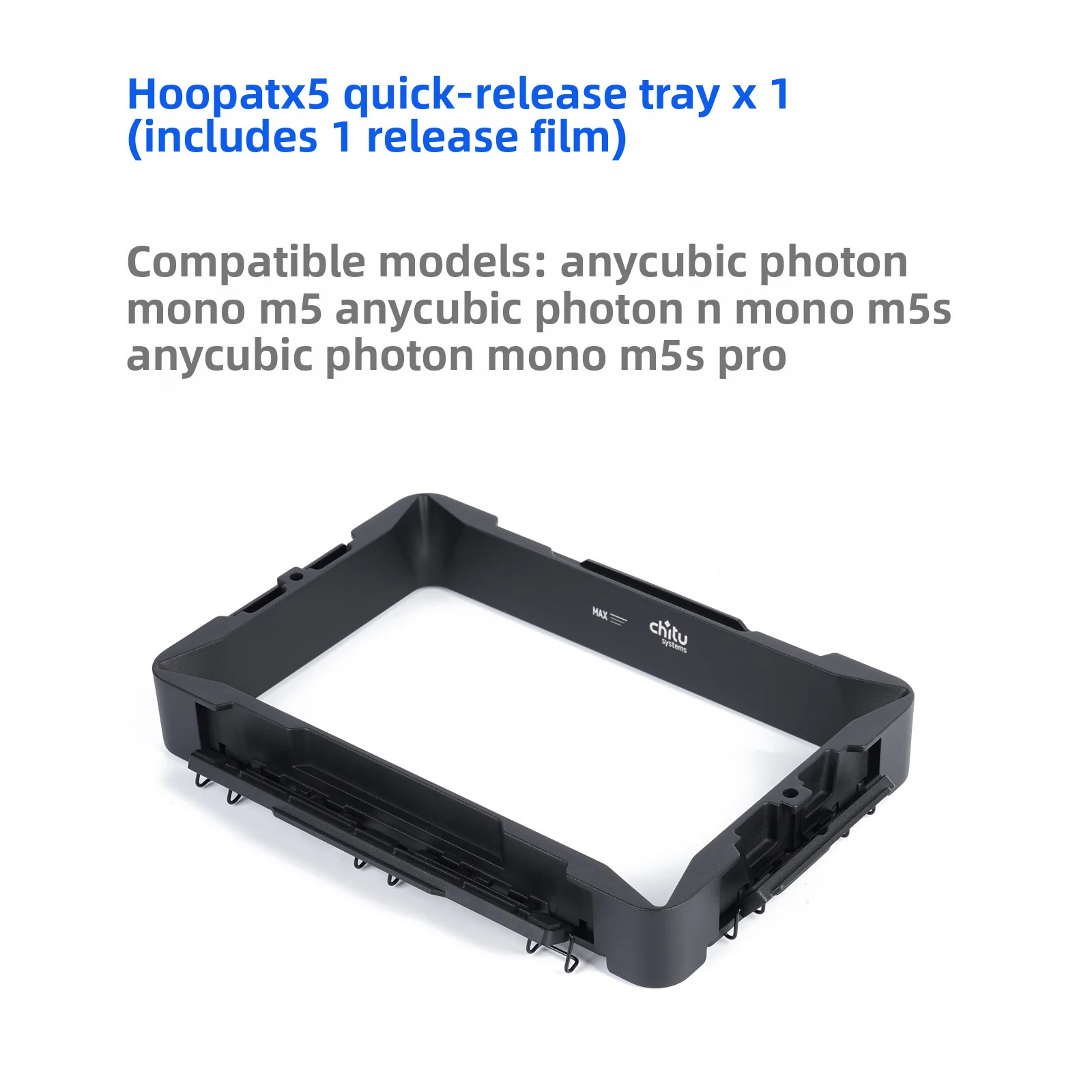 chitu3D printed X5 quick-release resin tank with 3pcs NFEP/ACF release film