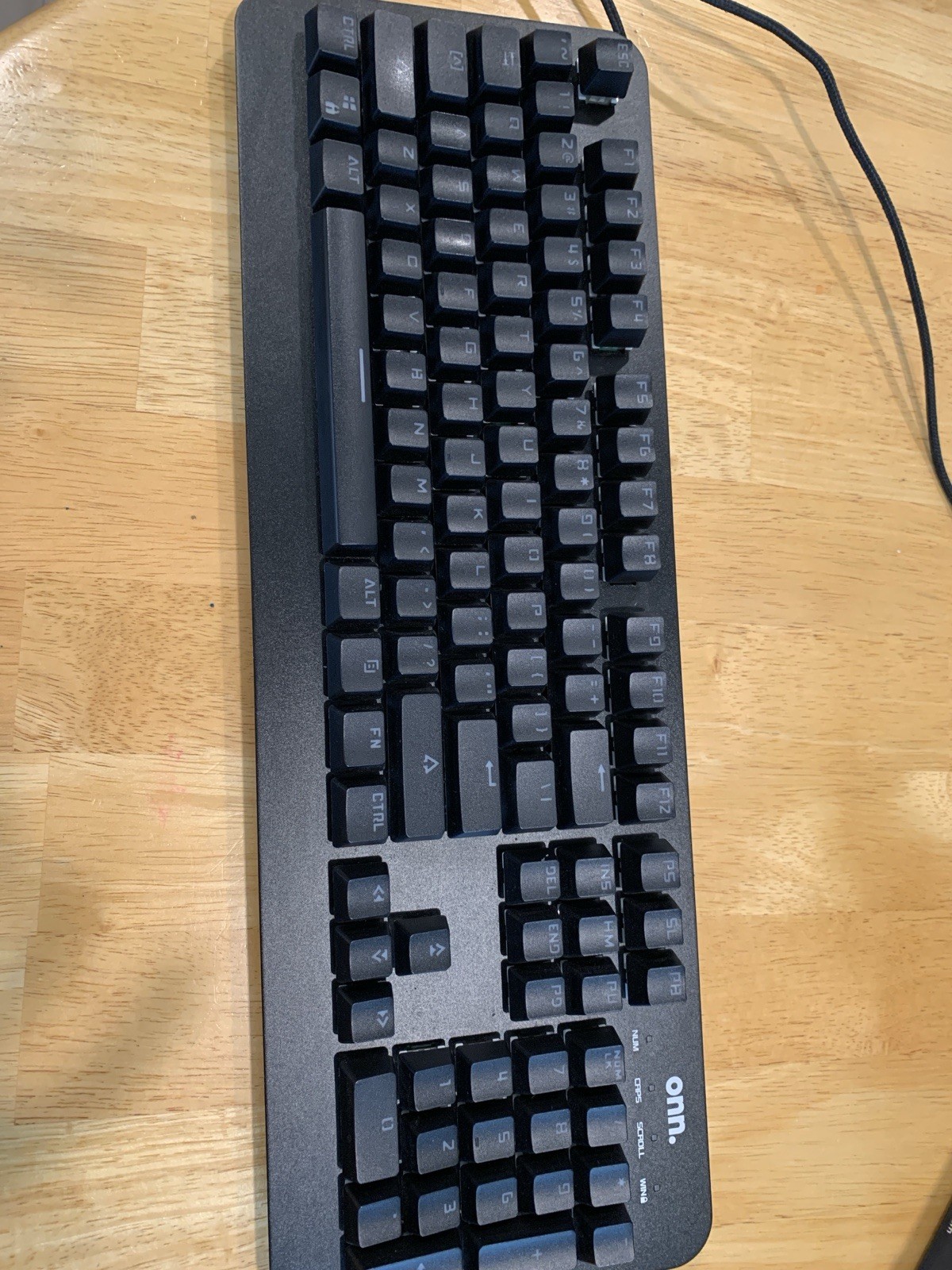 ONN Mechanical Gaming Keyboard 100% Size With Blue Clicky Switches And RGB