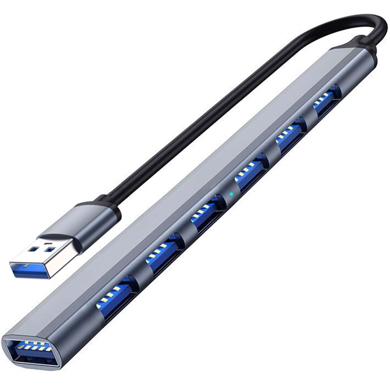 USB Hub 3.0 with 7 Ports, Aluminium USB 3.0 Hub USB Splitter Extender for for...