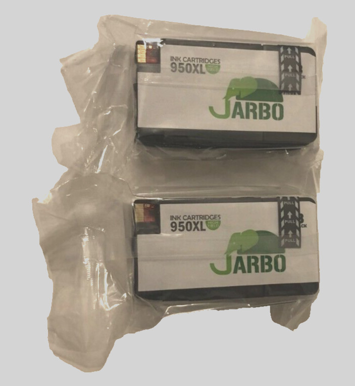 Jarbo 950XL Black Ink Cartridge New High Yield Lot of 2 Sealed