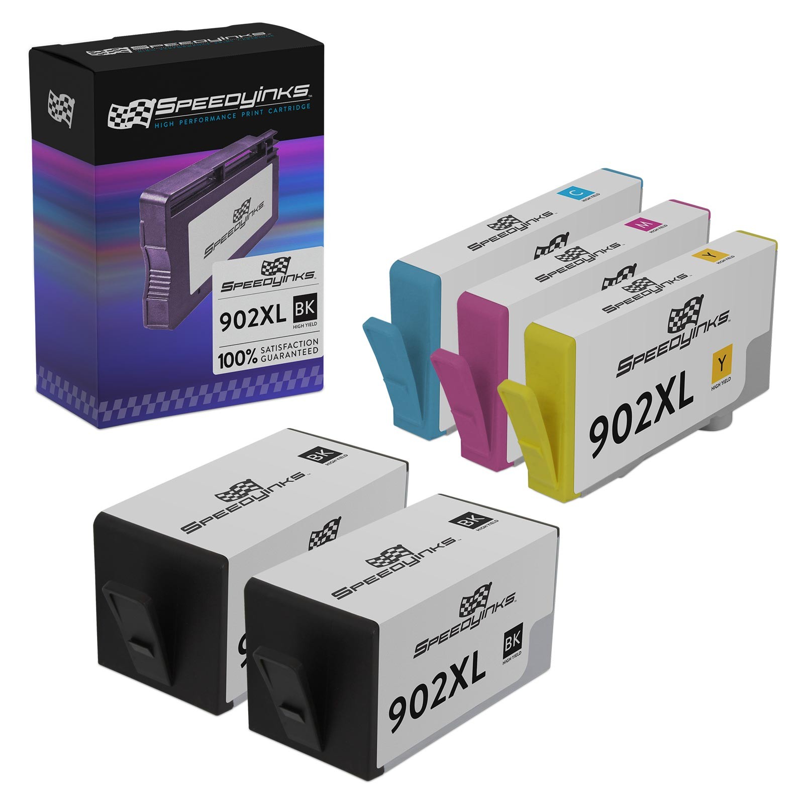 SPEEDYINKS 5PK Replacement for HP 902xl Ink Cartridges Combo Pack OfficeJet Pro
