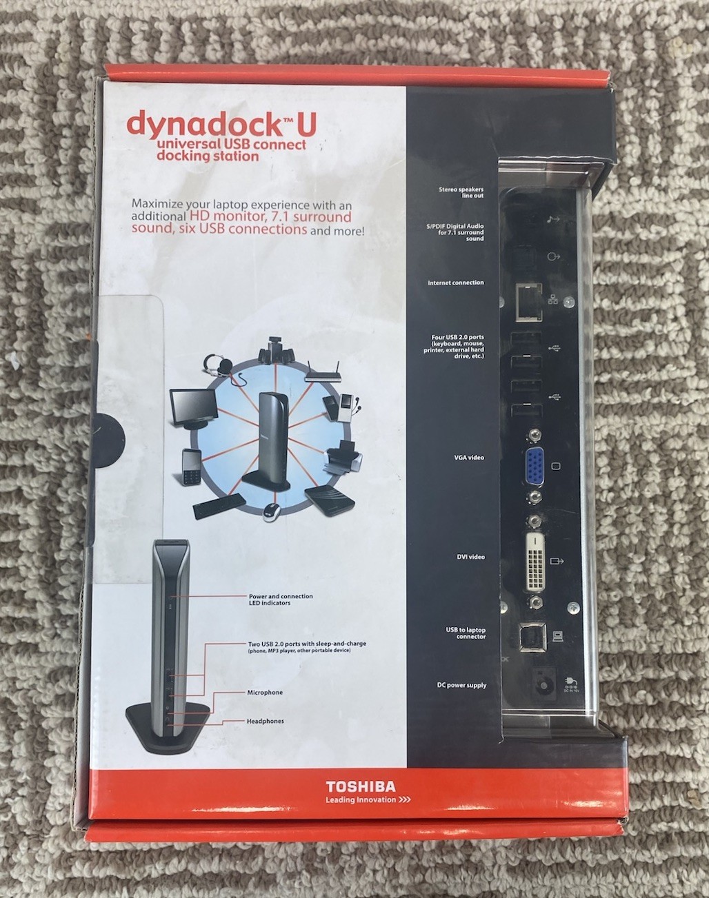 Toshiba Dynadock U Universal USB Laptop Docking Station PA3575U-1PRP New