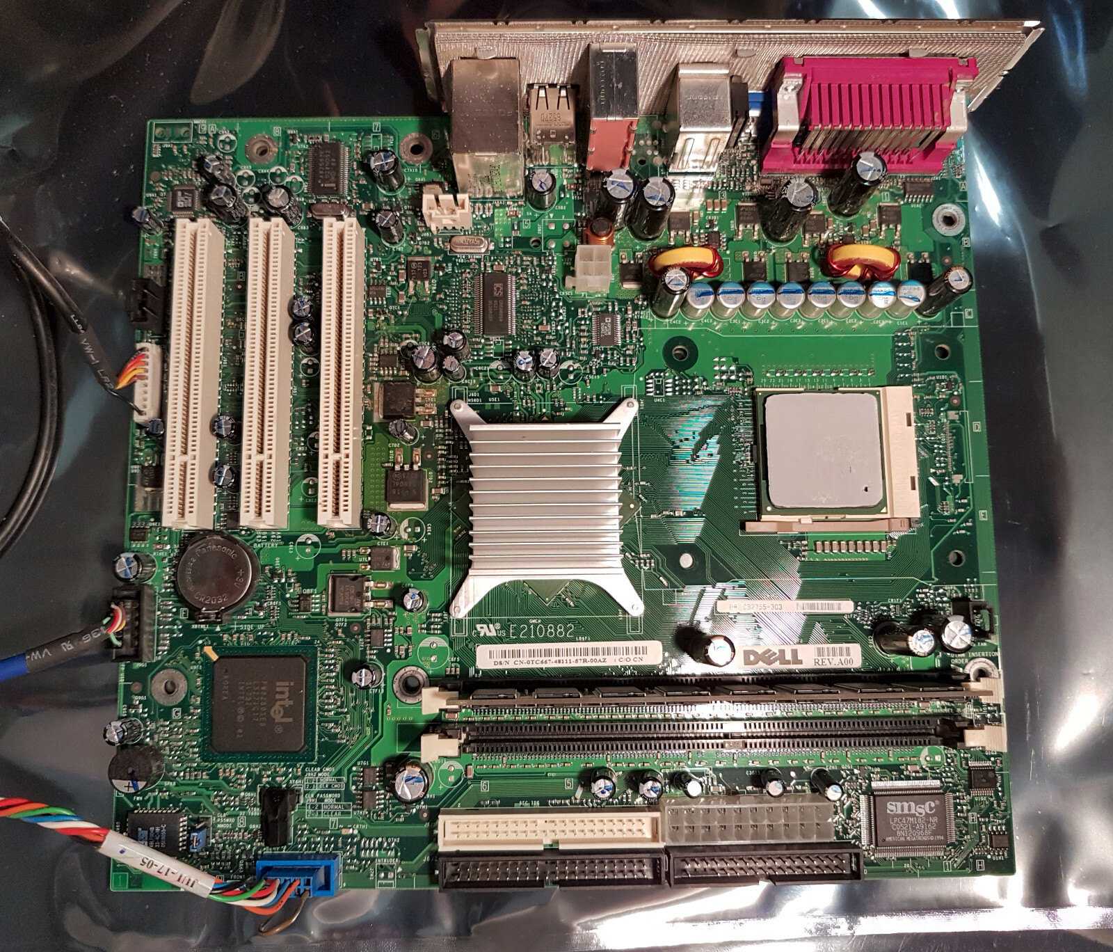 DELL Socket 478/N TC667 PC Motherboard with P4 3GHz CPU 1GB RAM Backplate IO