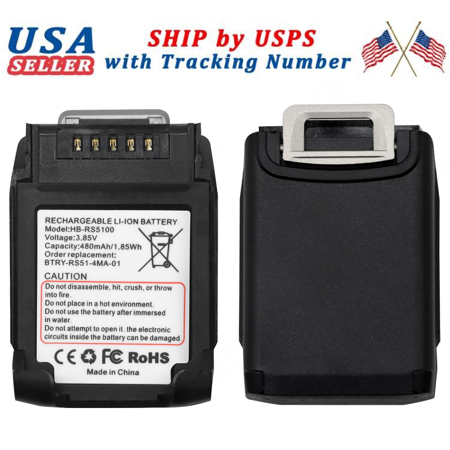 HB-RS5100 Battery New For Zebra RS5100 RS61C0 RS51B0 RS51C0 Ring scanner