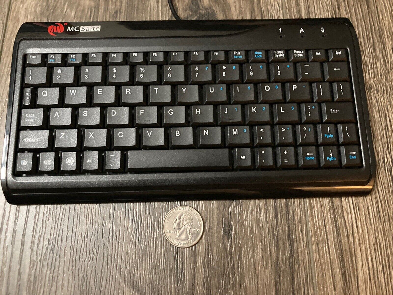 MCSaite Super Mini Slim Wired USB Multimedia Laptop Keyboard Full 78 Qwerty Keys