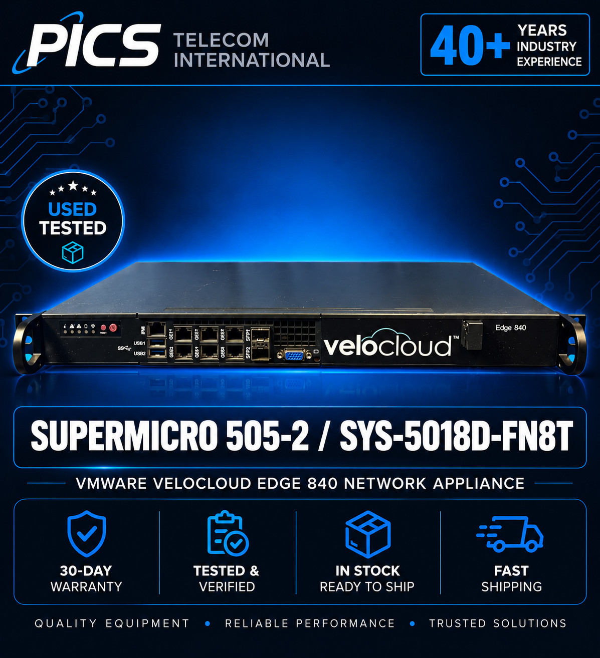 Supermicro 505-2 / SYS-5018D-FN8T VMware VeloCloud Edge 840 network appliance