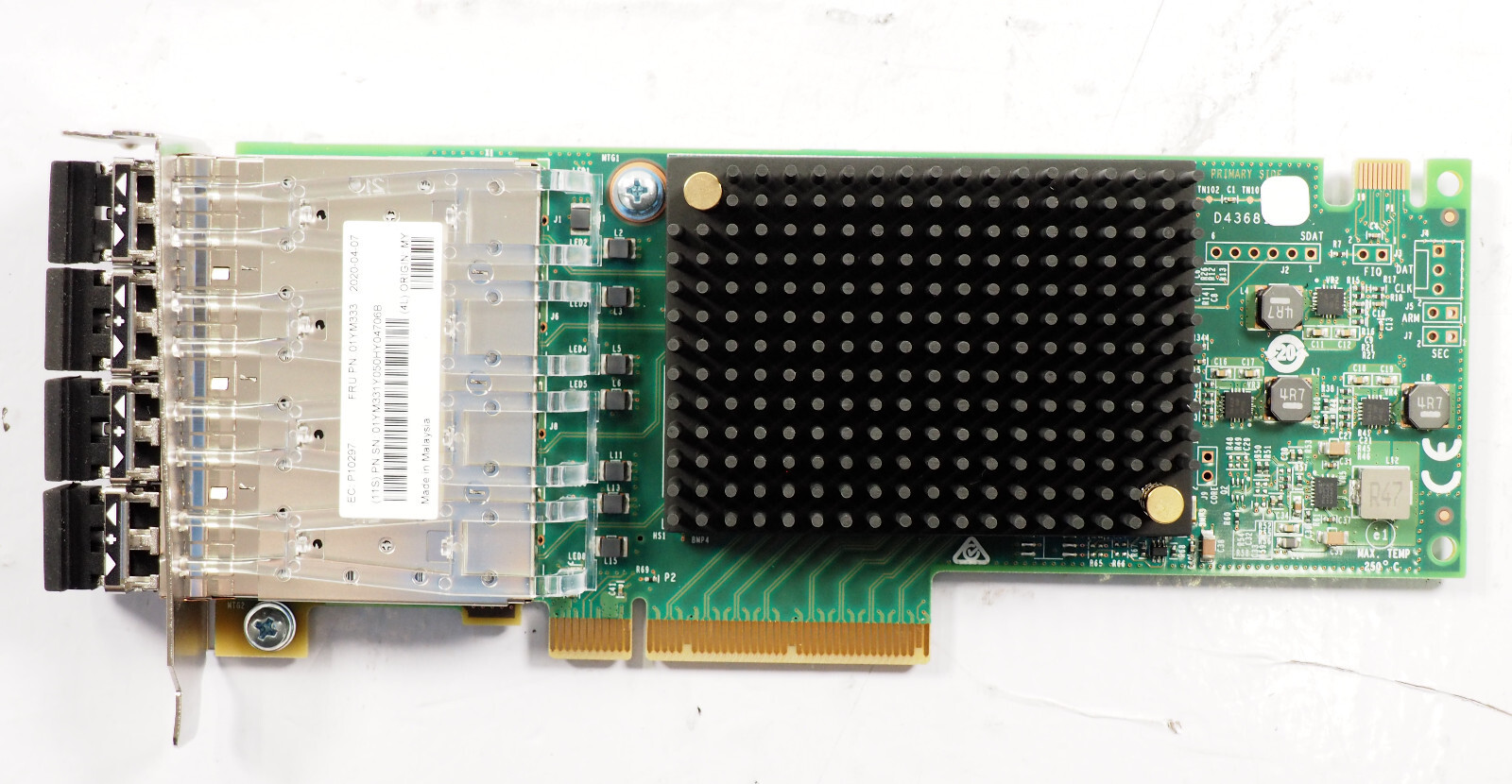 IBM 01YM333 01YM331 Emulex LightPulse LPe31004-M6-EIO 4-Port 16Gb Adapter +4xSFP