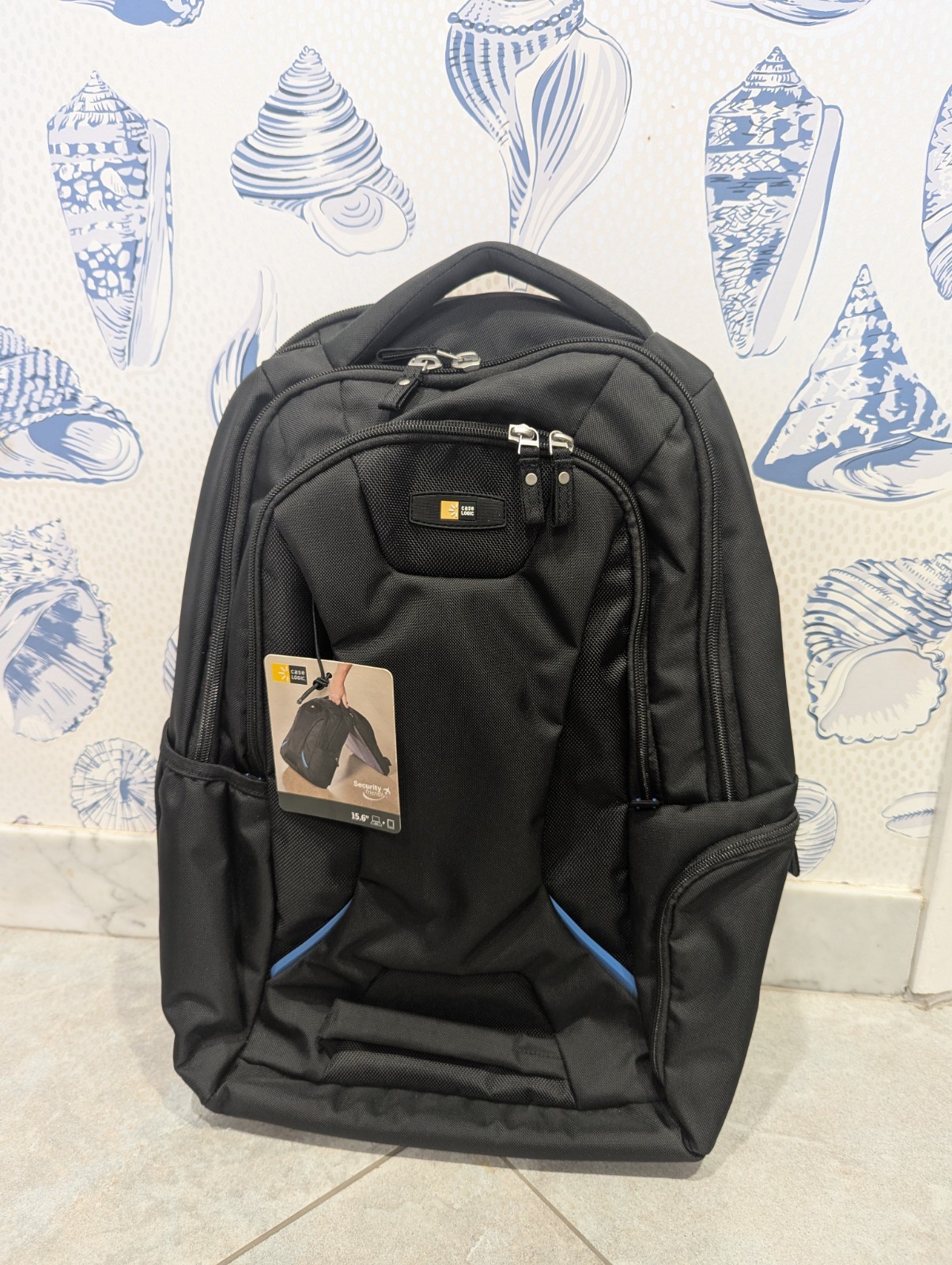 NEW Case Logic 3203772 Polyester Checkpoint Friendly Backpack for 15.6" Laptop 