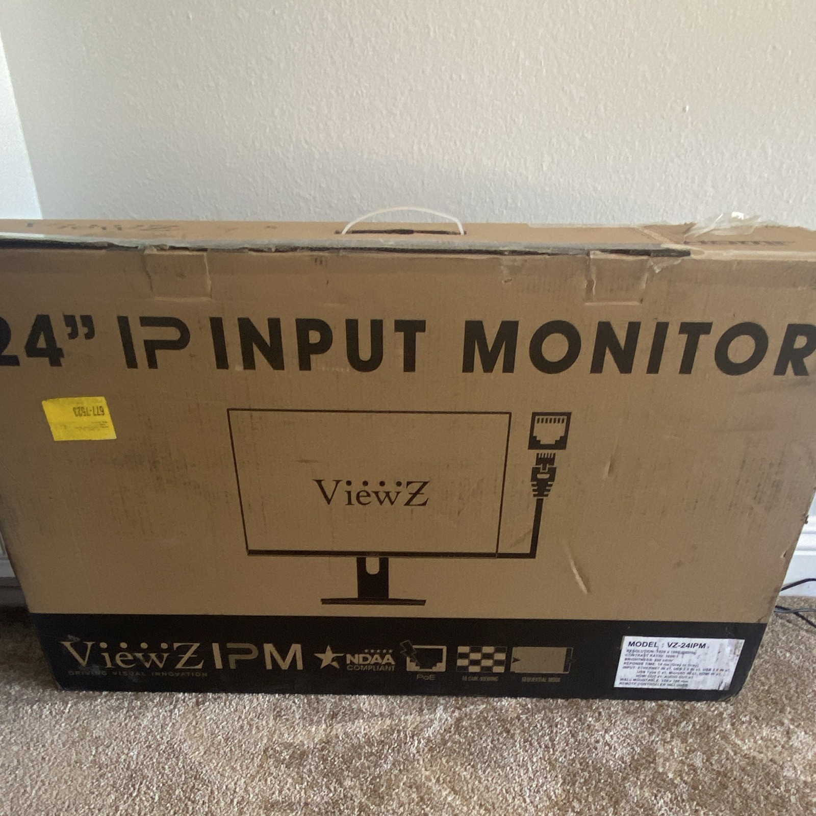 ViewZ VZ-24IPM 24" IPM Monitor 1080p 60Hz HDMI USB-C for CCTV