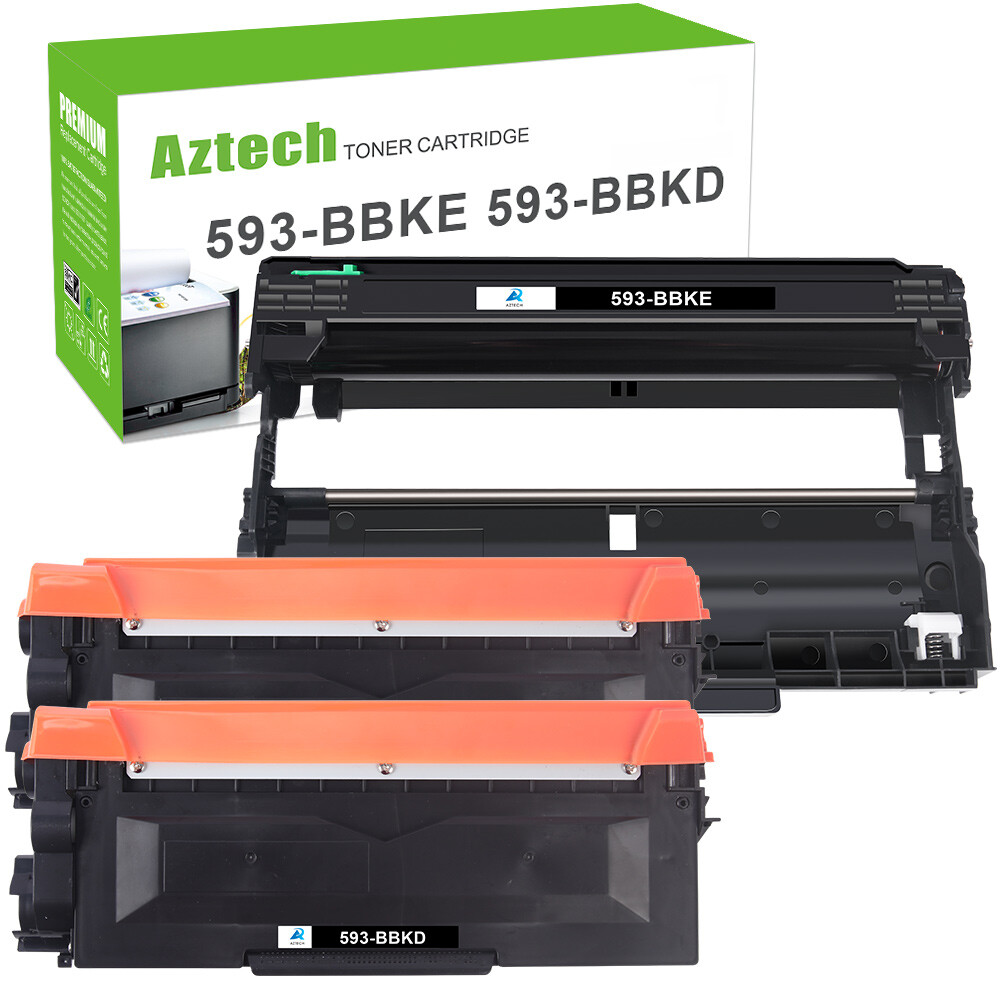 1 Drum & 2 Toner For Dell 593-BBKD 593-BBKE E310 E310DW E515DN E515DW E514DW