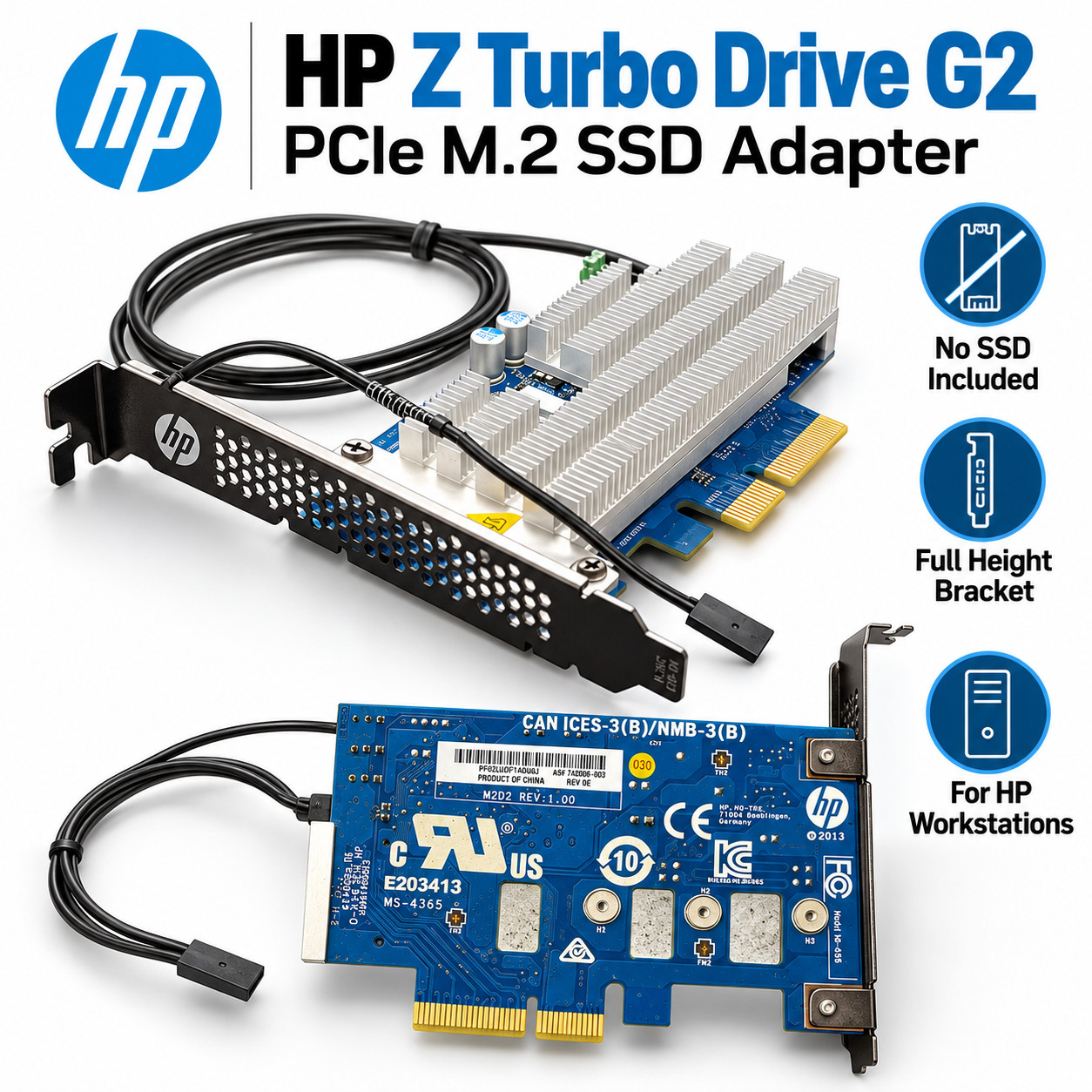 HP Z Turbo Drive G2 PCIe M.2 NVMe SSD Adapter 742006-003 MS-4365 No SSD