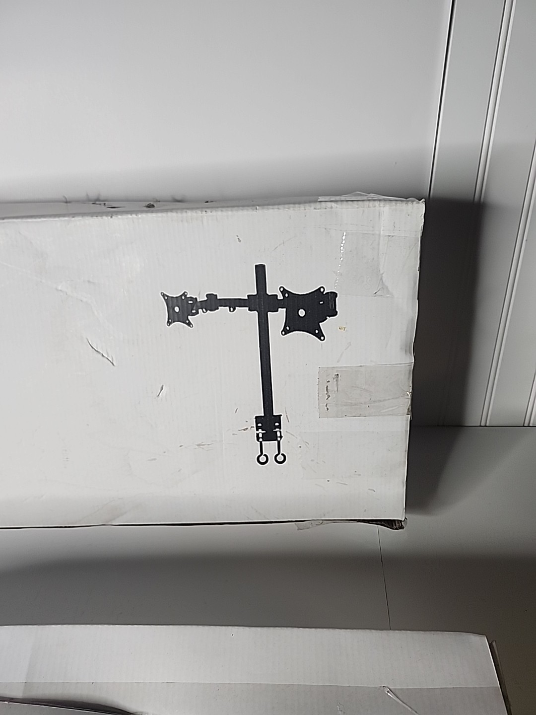 Halter Dual Monitor Desk Mount - Black Open Box New