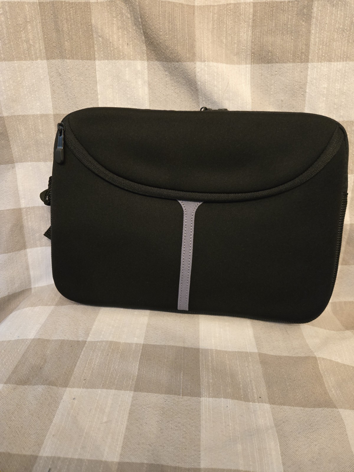10.2 Padded Neoprene Laptop Sleeve Case Black/Gray Solid Universal Fit