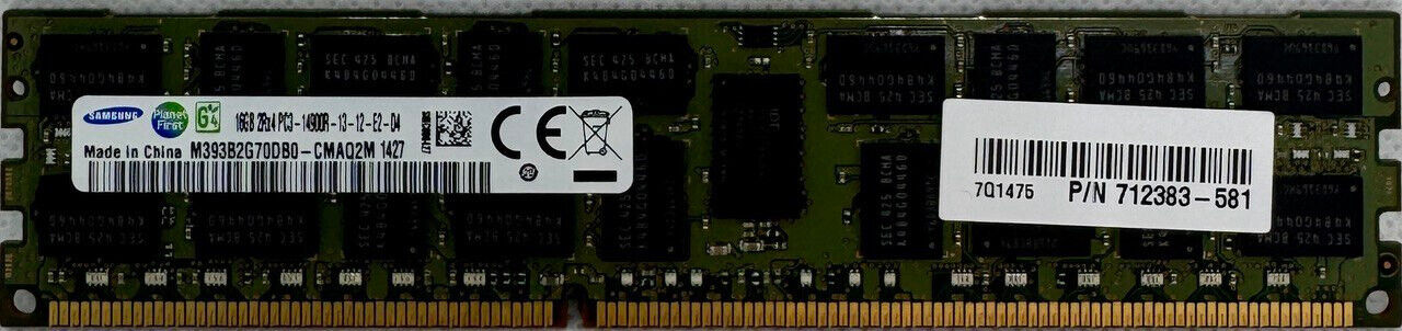 Samsung 16GB 2Rx4 PC3-14900R M393B2G70DB0-CMA  DDR3 RDIMM ECC - SERVER RAM