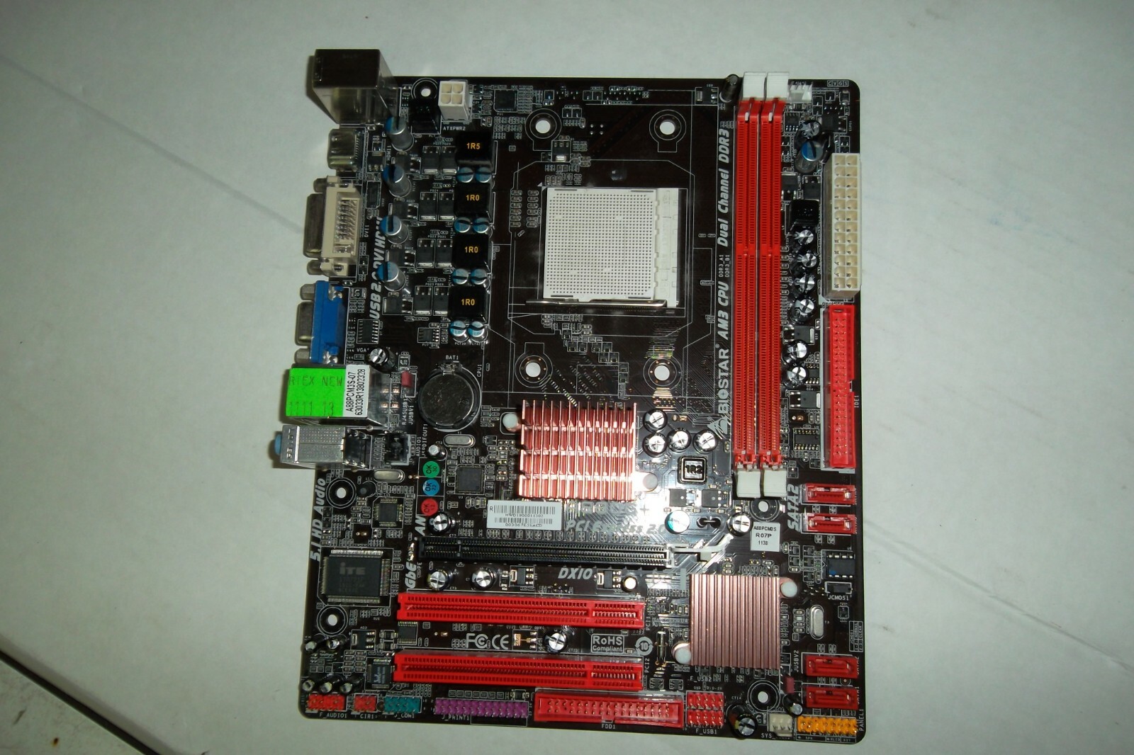 BIOSTAR A880G+ Motherboard AM3 USB SATA DDR3 HDMI DVI VGA 5.1-Ch AMD 880G/SB710