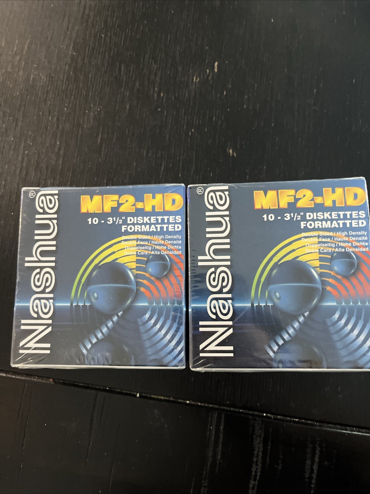 Nashua MF2-HD Floppy 10 3.5” Diskettes High Density NOS Sealed Pack Of Two