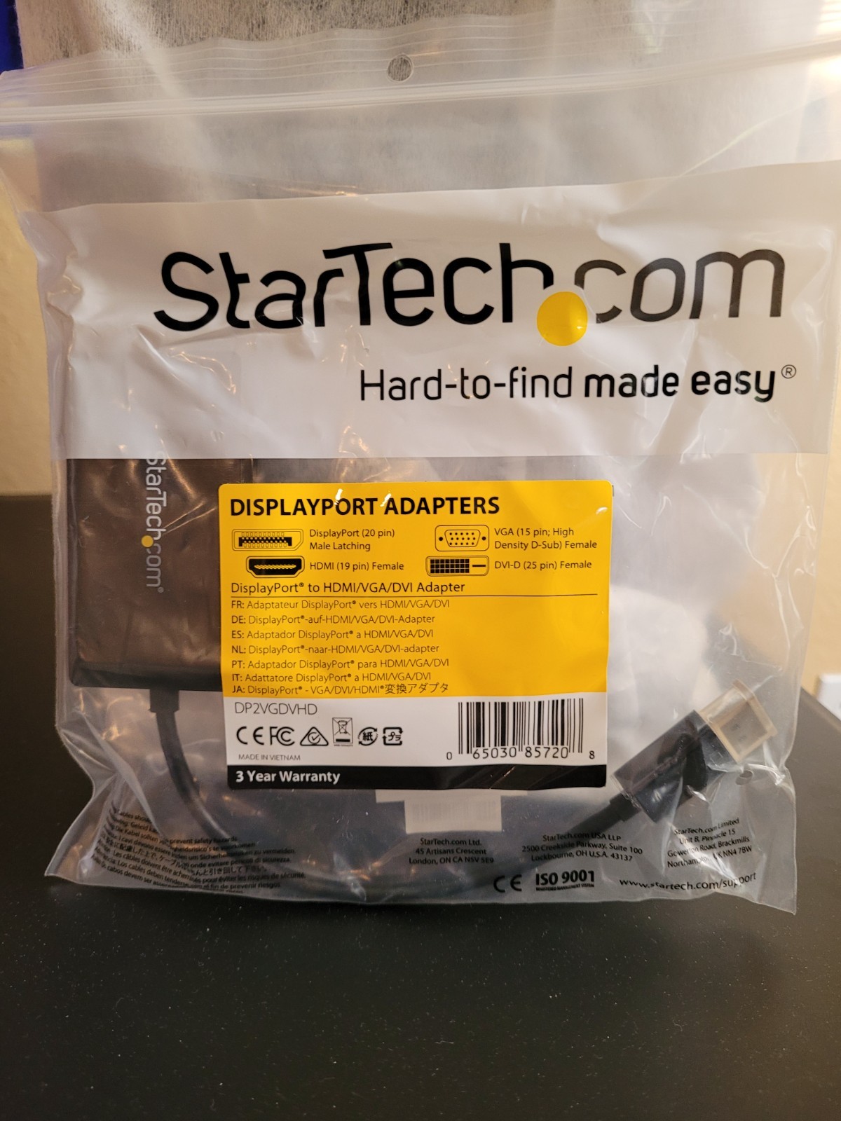 Star Tech .com 3 in 1 Display Port to VGA DVI HDMI Travel Av Adapter